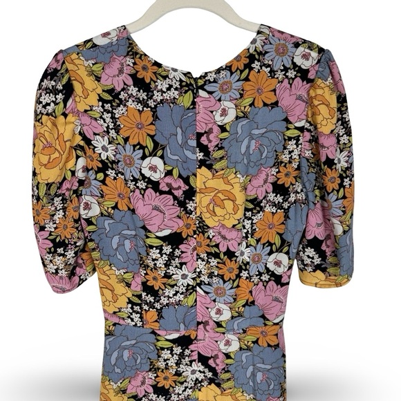 WAYF Rosalind Floral Tie-Front Midi Dress | Size XS - Picture 7 of 11